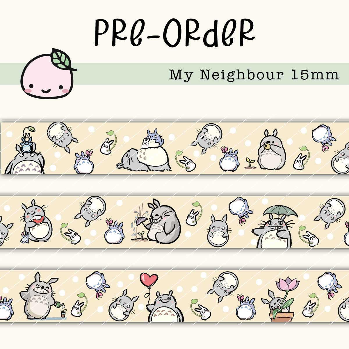 WT PREORDER | My Neighbour Washi Tape | 15mm x 10m