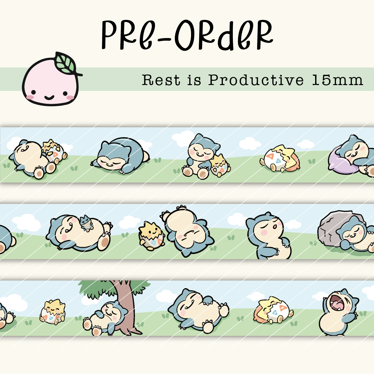 WT PREORDER | Rest is Productive Washi Tape| 15mm x 10m