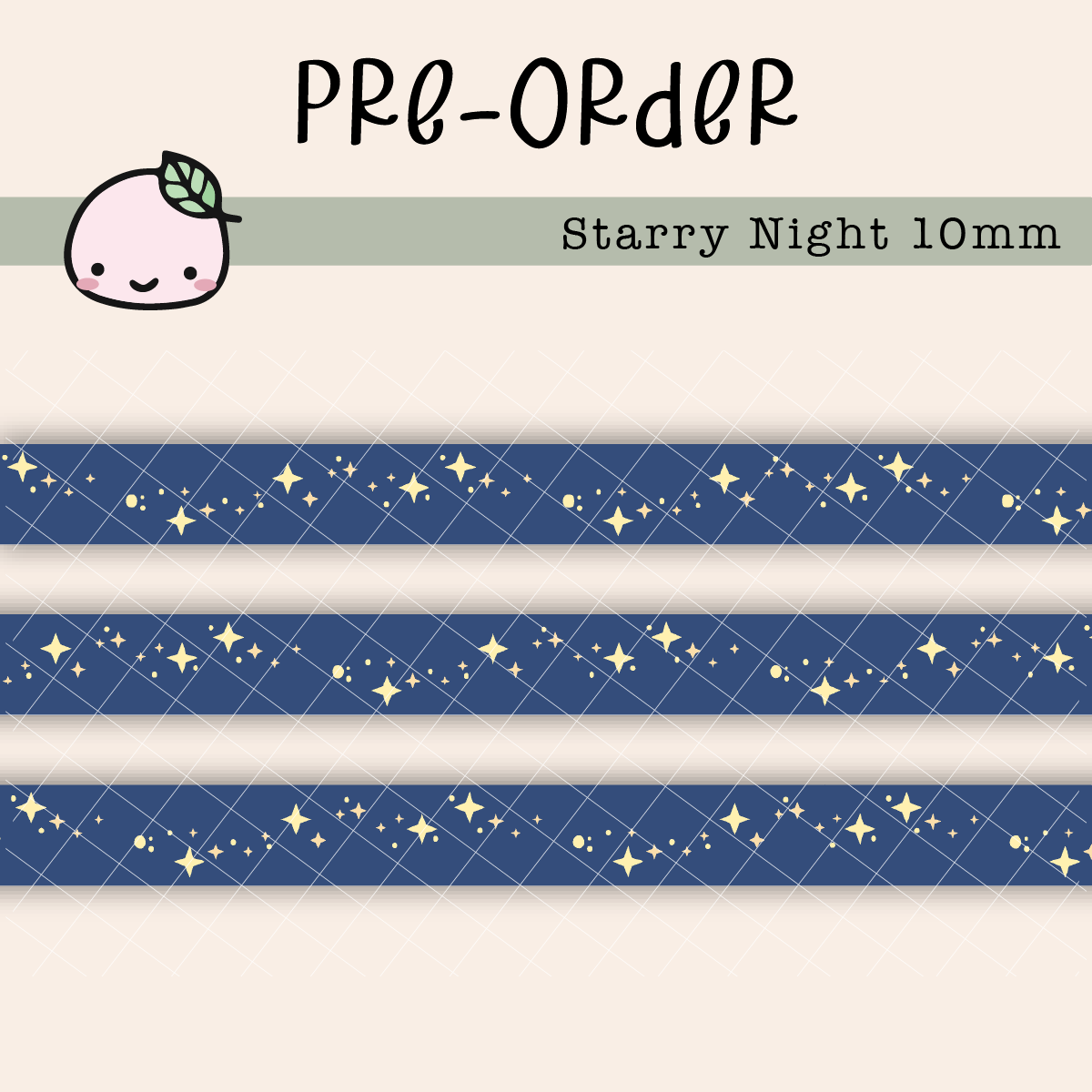 WT052 PREORDER | Starry Night Washi Tape | 10mm x 10m | Collab with @createwithpen