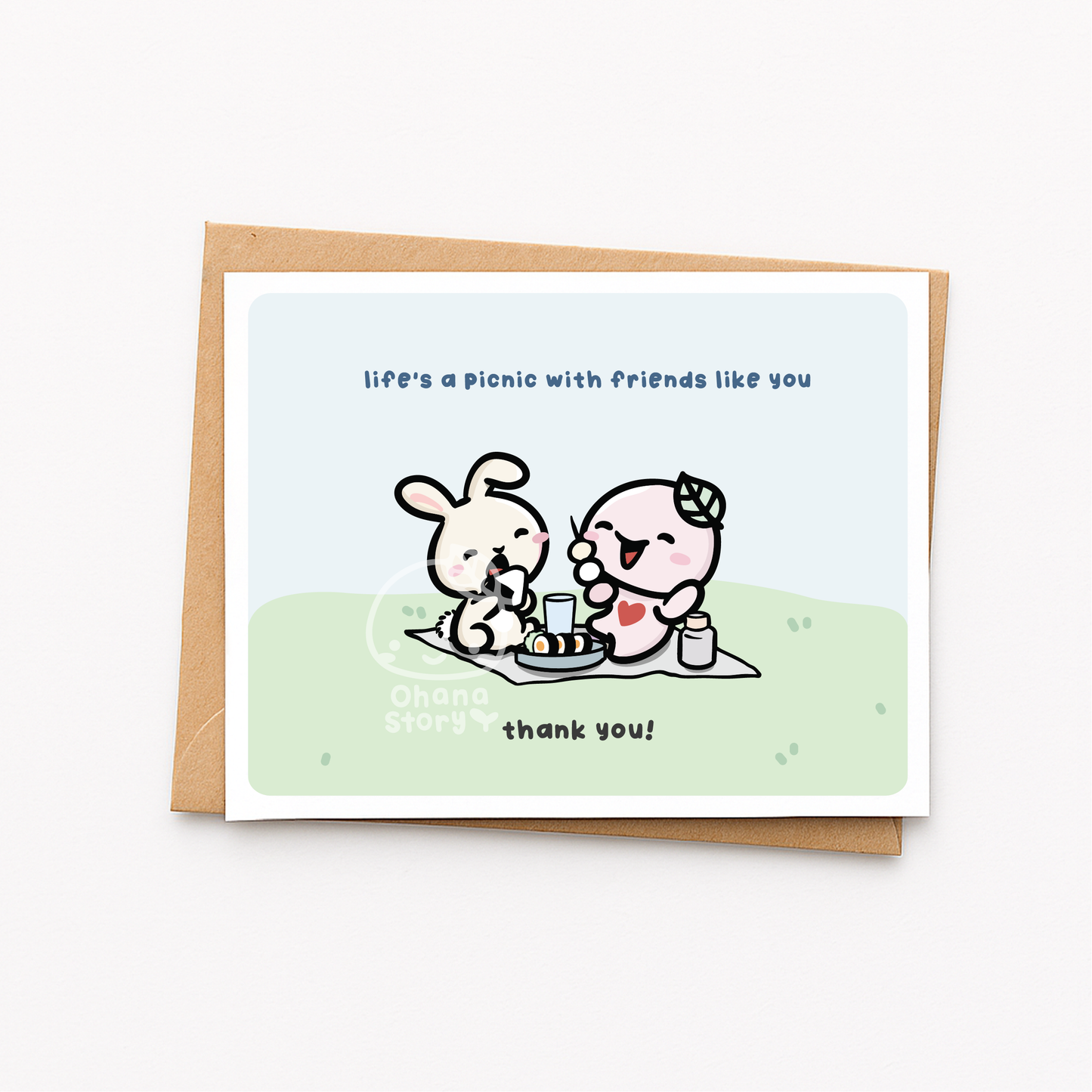 "Life's a Picnic with Friends Like You" Greeting Card | Blank Inside