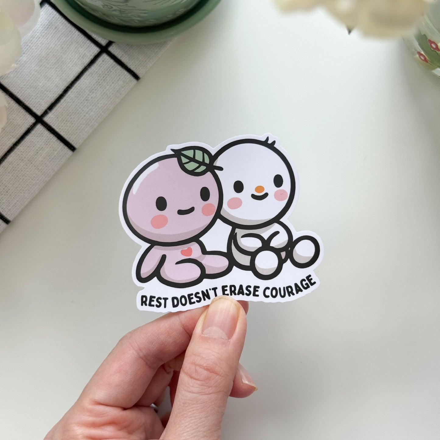 DC | "Rest Doesn't Erase Courage" Die Cut Sticker