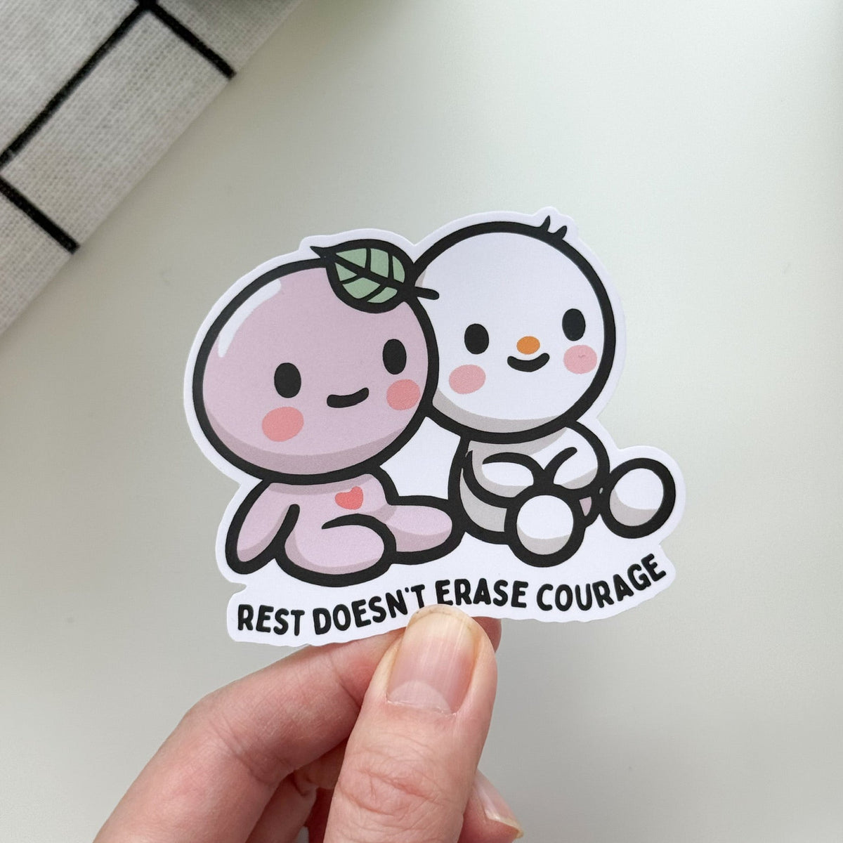 DC | "Rest Doesn't Erase Courage" Die Cut Sticker