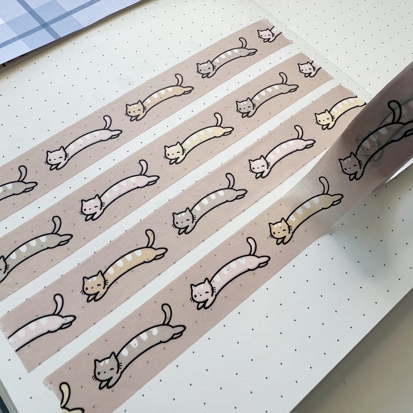 WT | Long Cats Washi Tape | 15mm x 10m | Collab with @createwithpen