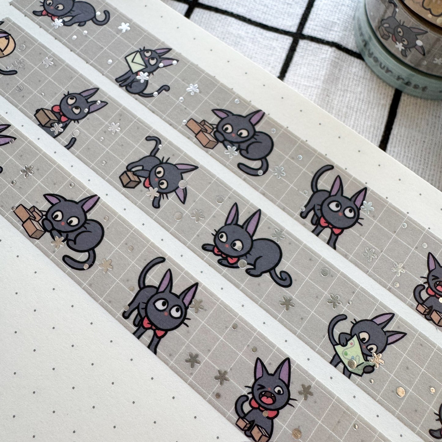 WT033 | Jiji's Delivery Washi Tape (Silver Foil) | 15mm x 10m