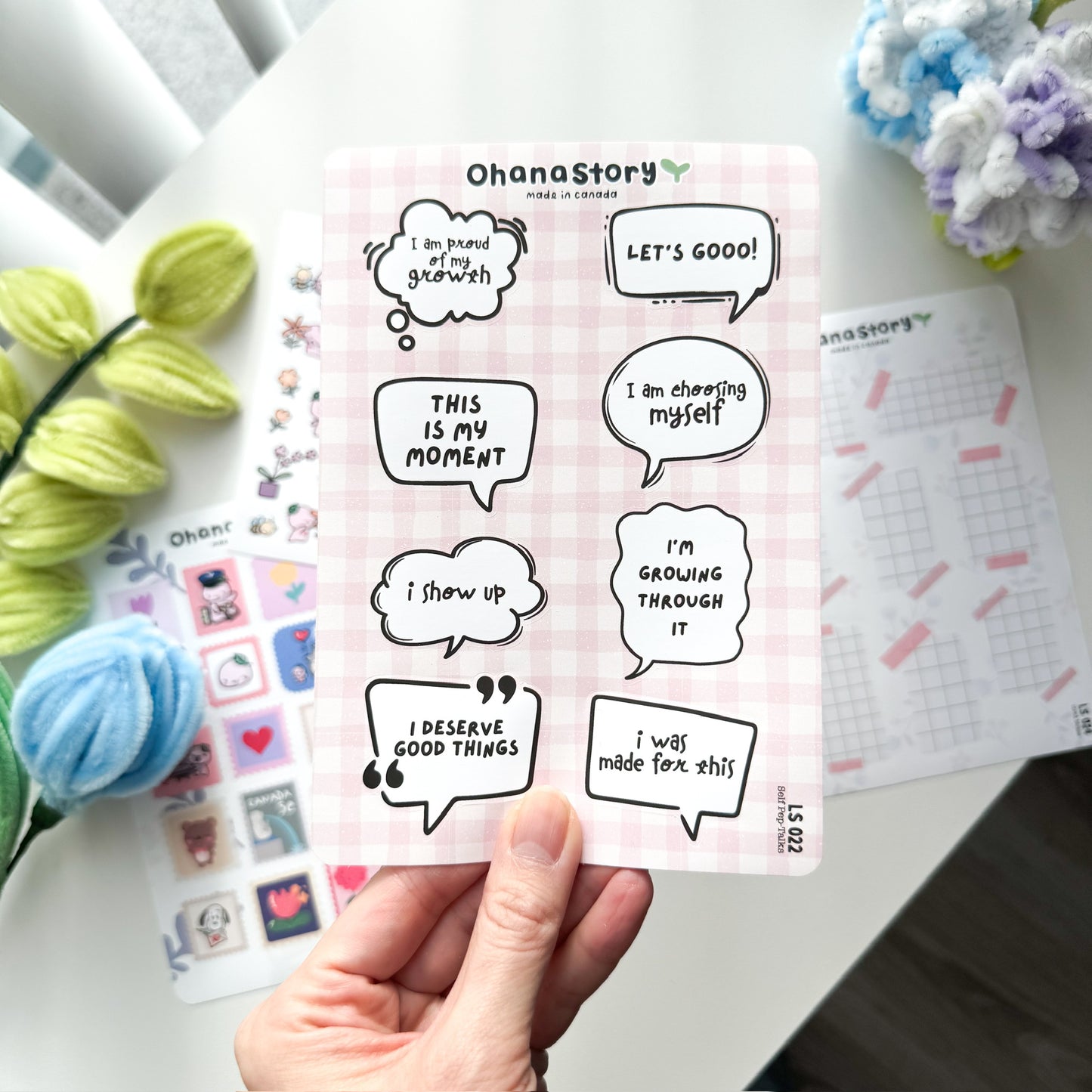 LS022 | Self Pep Talk Bubbles Journaling Sticker Sheet