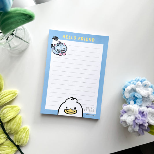 "Hello Friend" Tearaway Notepad - 5x7" | KDH