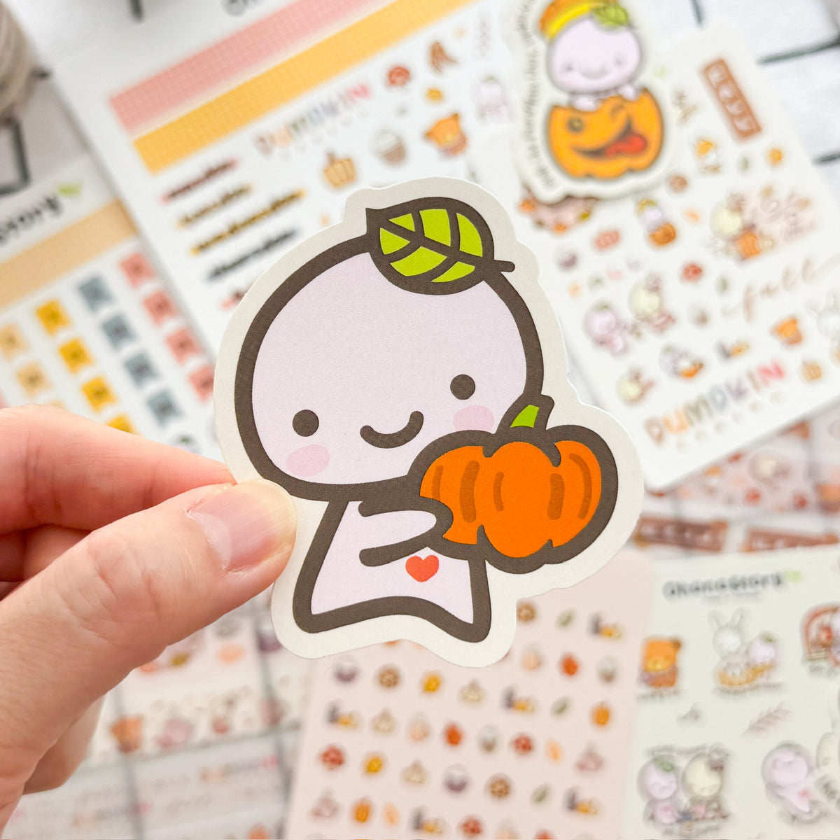 DC | Fall Buji & Pumpkin Die Cut Sticker