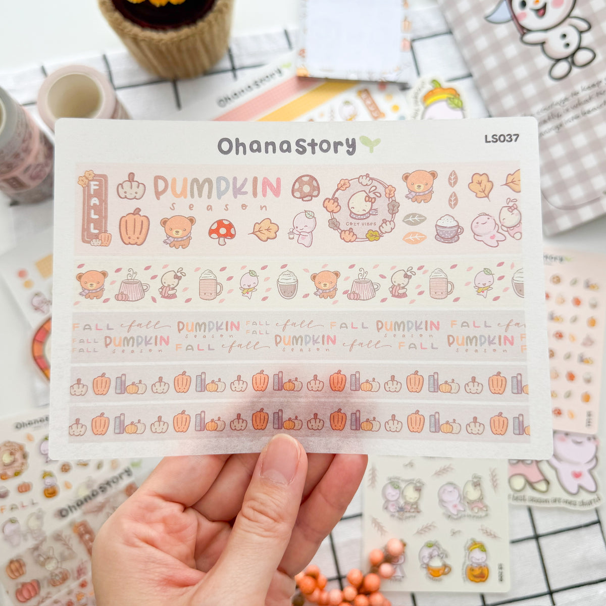 LS036 + LS037 | Fall Washi Tape Stickers - 2 sheets