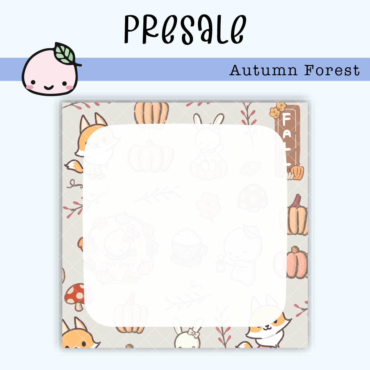 SN015 PRESALE | Autumn Forest Sticky Notes | Collab with @createwithpen