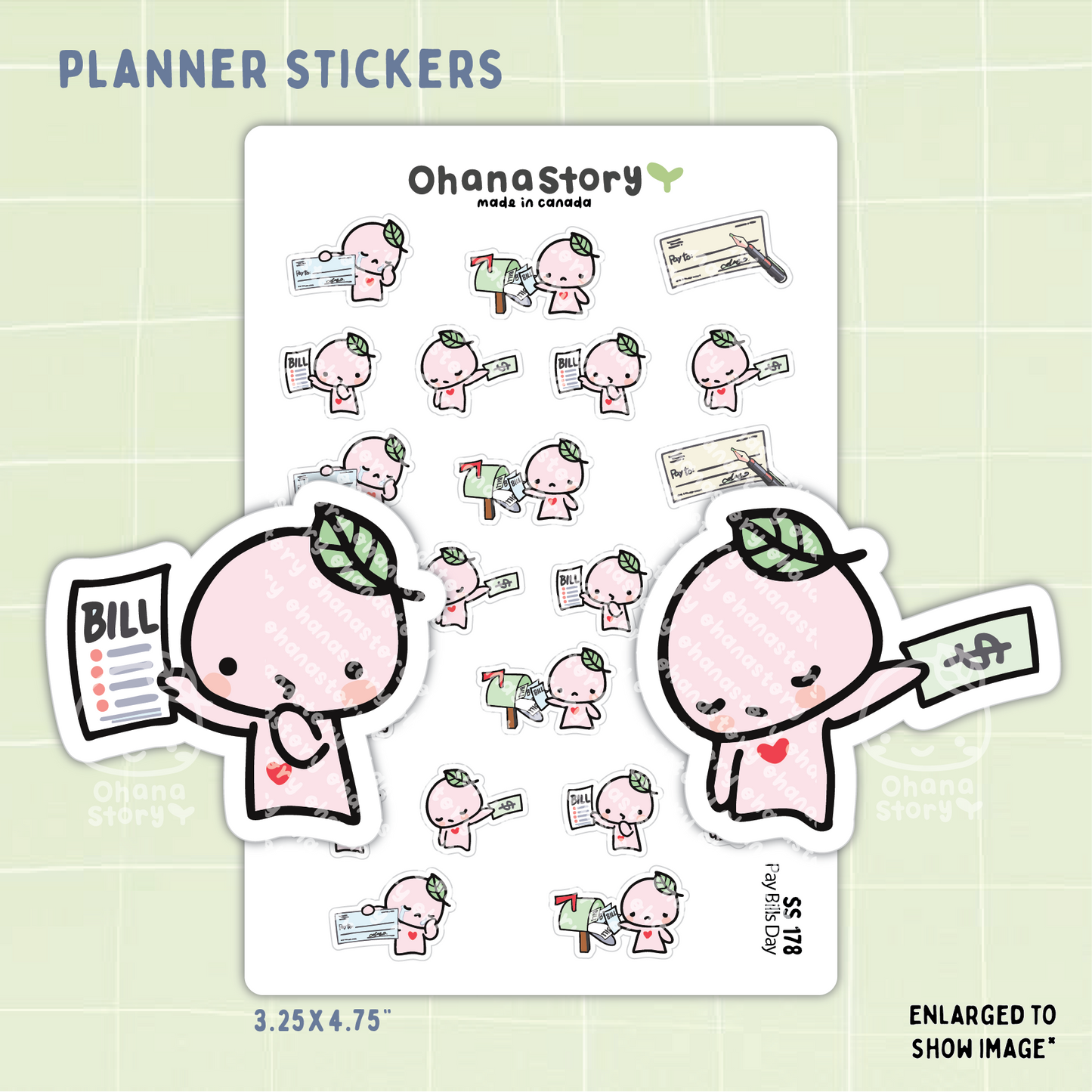 SS178 | Pay Bills Buji Icon Stickers Sheet