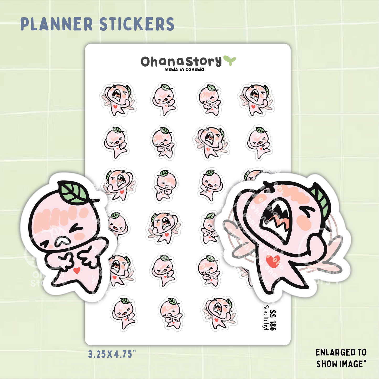 SS186 | Soo Itchy Buji Icon Stickers Sheet