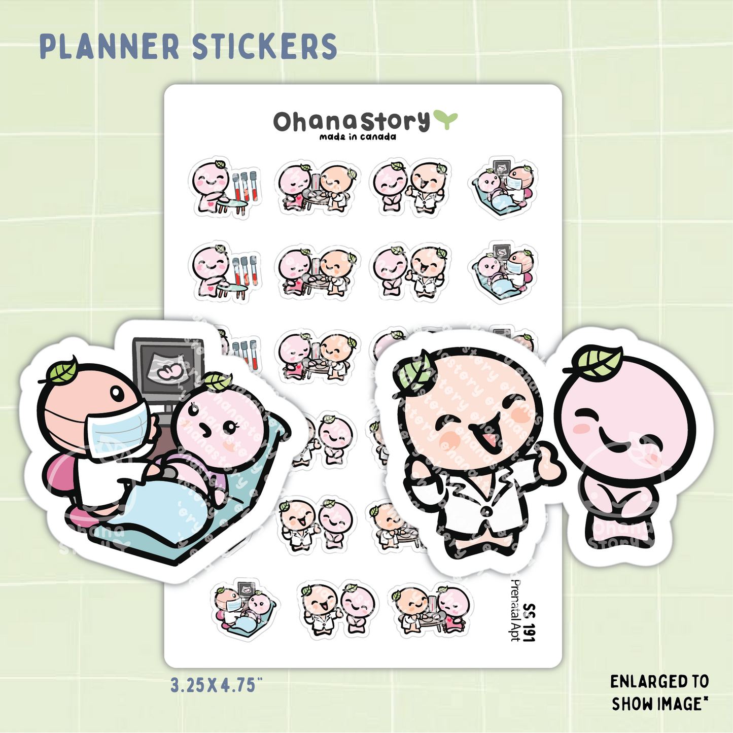 SS191 | Prenatal Appointments Buji Icon Stickers Sheet