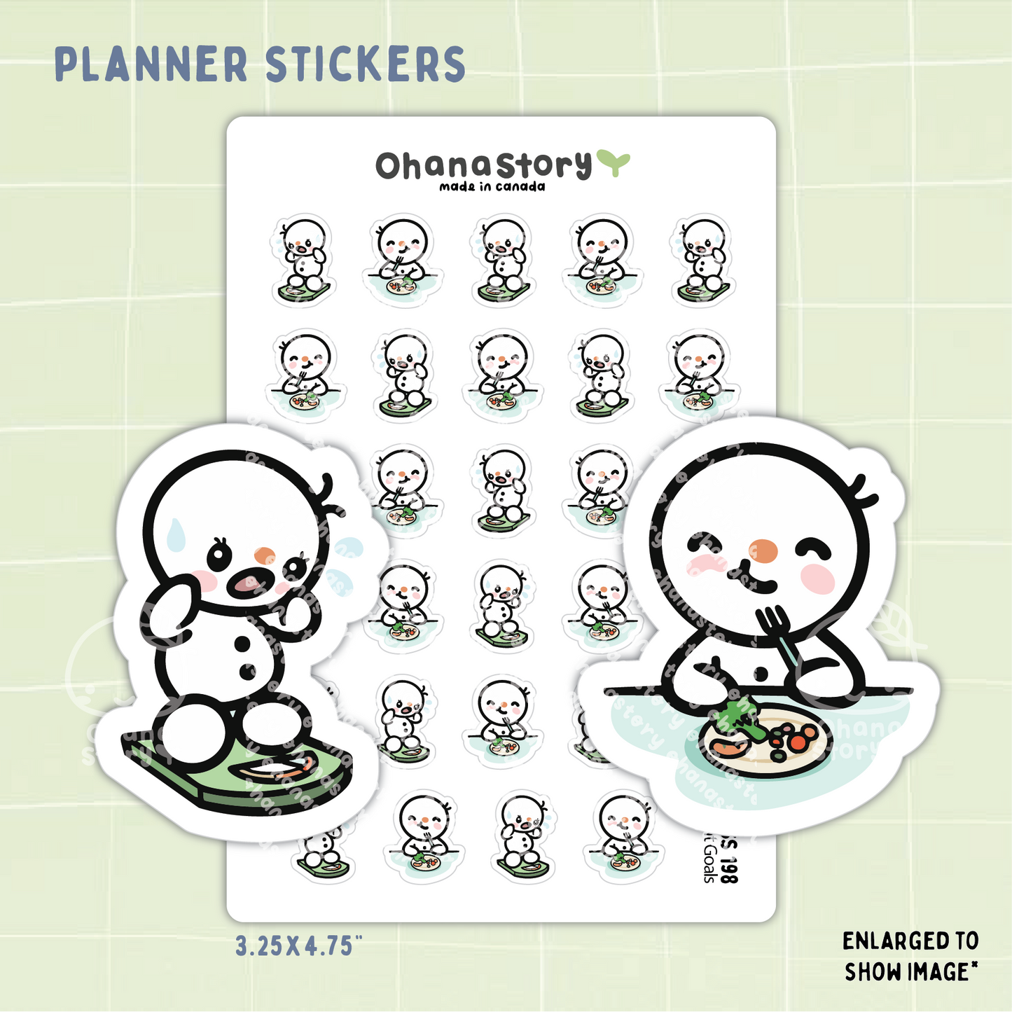 SS198 | Snomi Weight Goals Icon Stickers Sheet