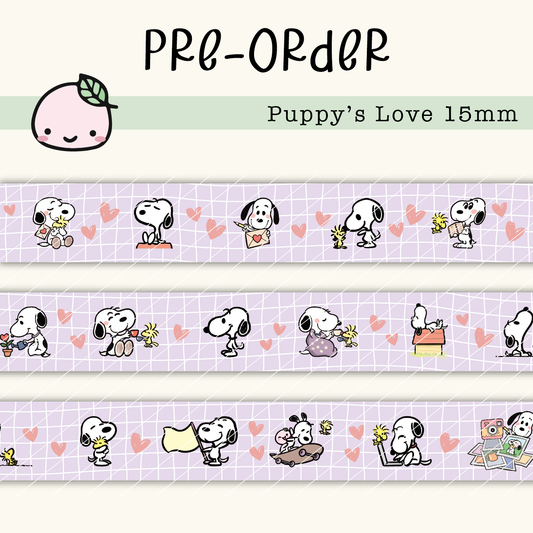 WT PREORDER | Puppy's Love Washi Tape | 15mm x 10m