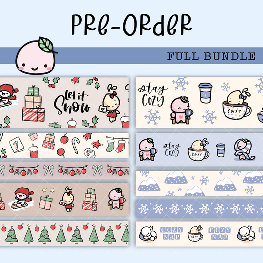 WT BUNDLE (PREORDER) | Cozy Christmas Washi Tape Bundle | Set of 10 | Collab with @createwithpen | Saves 20% !