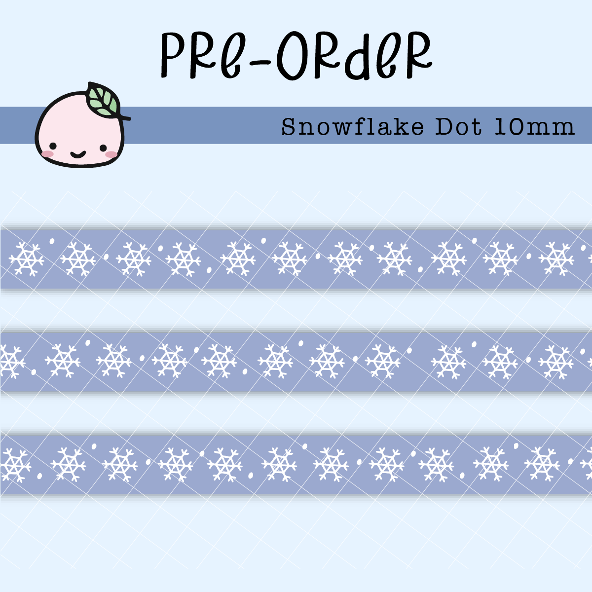 WT063 (PREORDER) | Snowflake Dot Washi Tape | 10mm x 10m | Collab with @createwithpen | Saves 15%