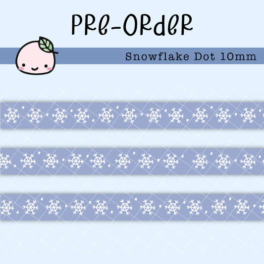 WT063 (PREORDER) | Snowflake Dot Washi Tape | 10mm x 10m | Collab with @createwithpen | Saves 15%