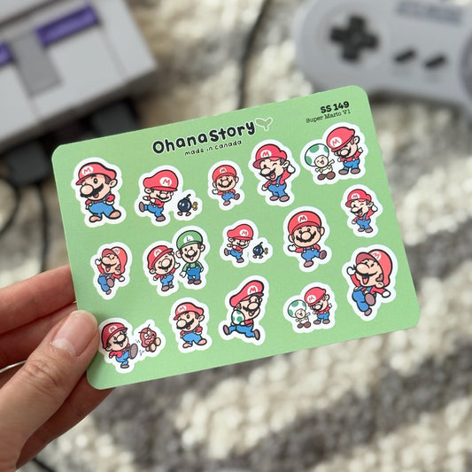 SS149 | Super Mario V1 Deco Stickers Sheet