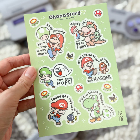 LS016 | Super Mario Vinyl Sticker Sheet