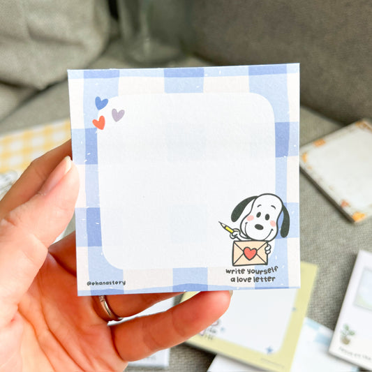 SN008 | Snoopy "Write Yourself a Love Letter" Sticky Notes