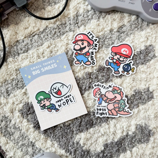 It's A Me, Mario Die Cut Stickers - Set of 4 | Mario