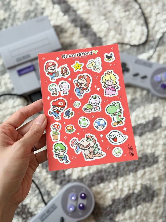 LS015 | It's A Me, Mario Vinyl Sticker Sheet
