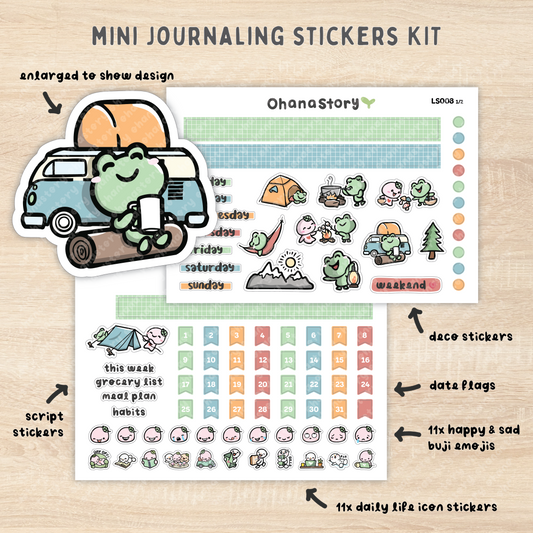 LS008 | Camping with Froggo & Buji Mini Journaling Kit