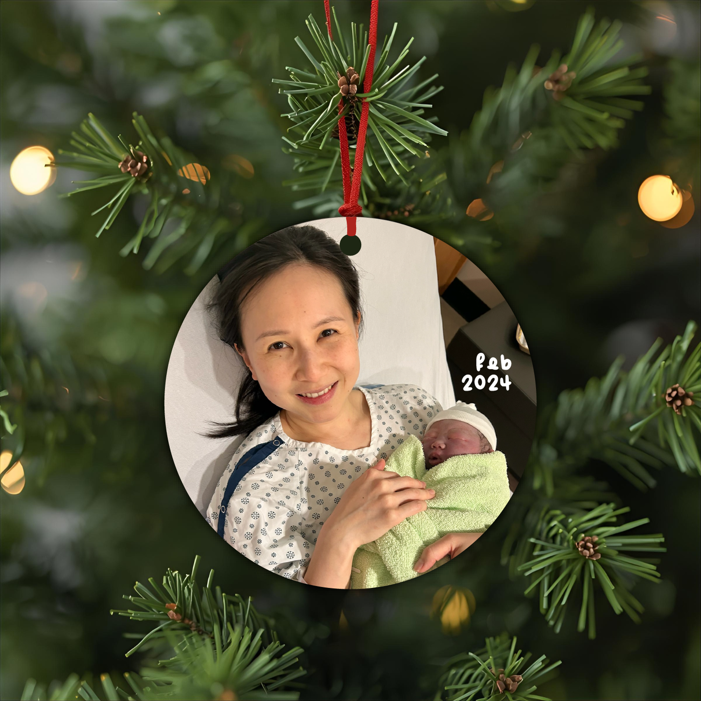 Custom Photo Metal Ornament: 2-sided