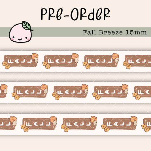 WT047 PREORDER | Fall Breeze Washi Tape | 15mm x 10m | Collab with @createwithpen