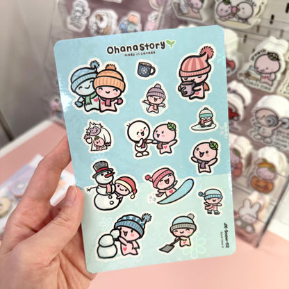 JK-Snow-02 | Snow Day Large Deco 2 Vinyl Sticker Sheet