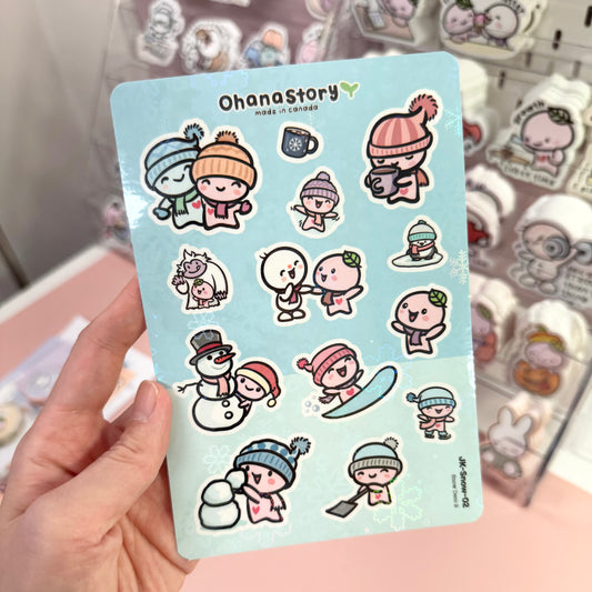 JK-Snow-02 | Snow Day Large Deco 2 Vinyl Sticker Sheet