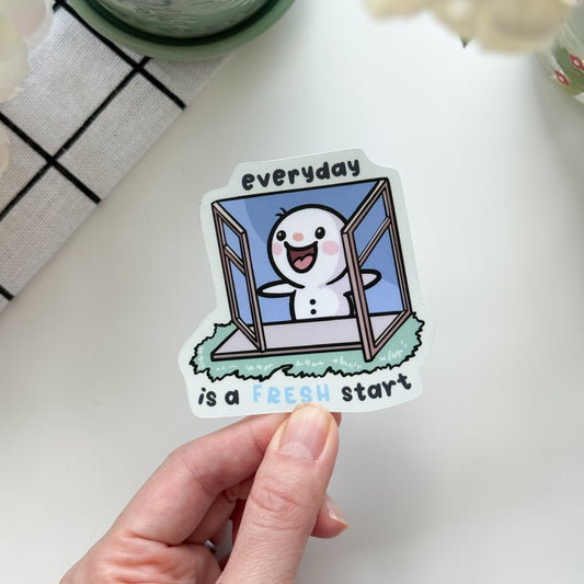 DC | "Everyday is a Fresh Start" Die Cut Sticker