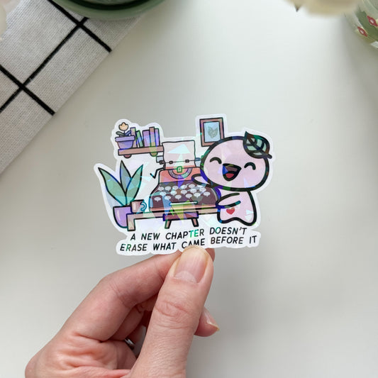 DC | "A New Chapter Doesn't Erase What Came Before It" Die Cut Sticker