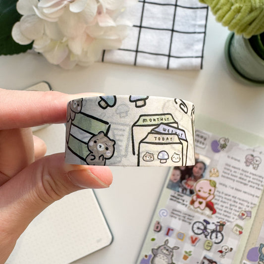 WT | Stationery Brownee Washi Tape | 20mm x 10m | Collab with @createwithpen