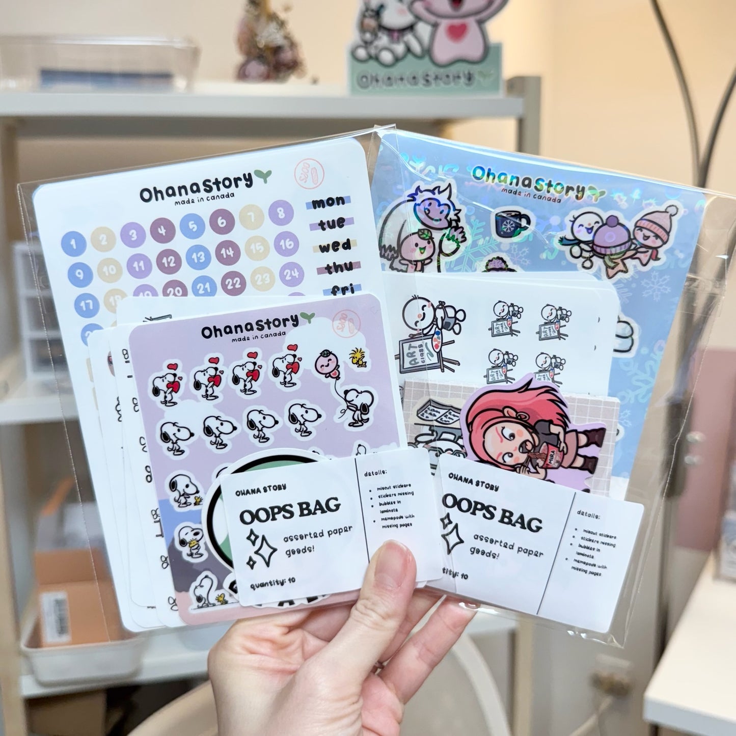 Oops Stickers Mixed Grab Bag - Set of 10