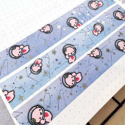 WT025 | Buji Stargazing V2 Washi Tape (Silver Foil) | 20mm x 10m