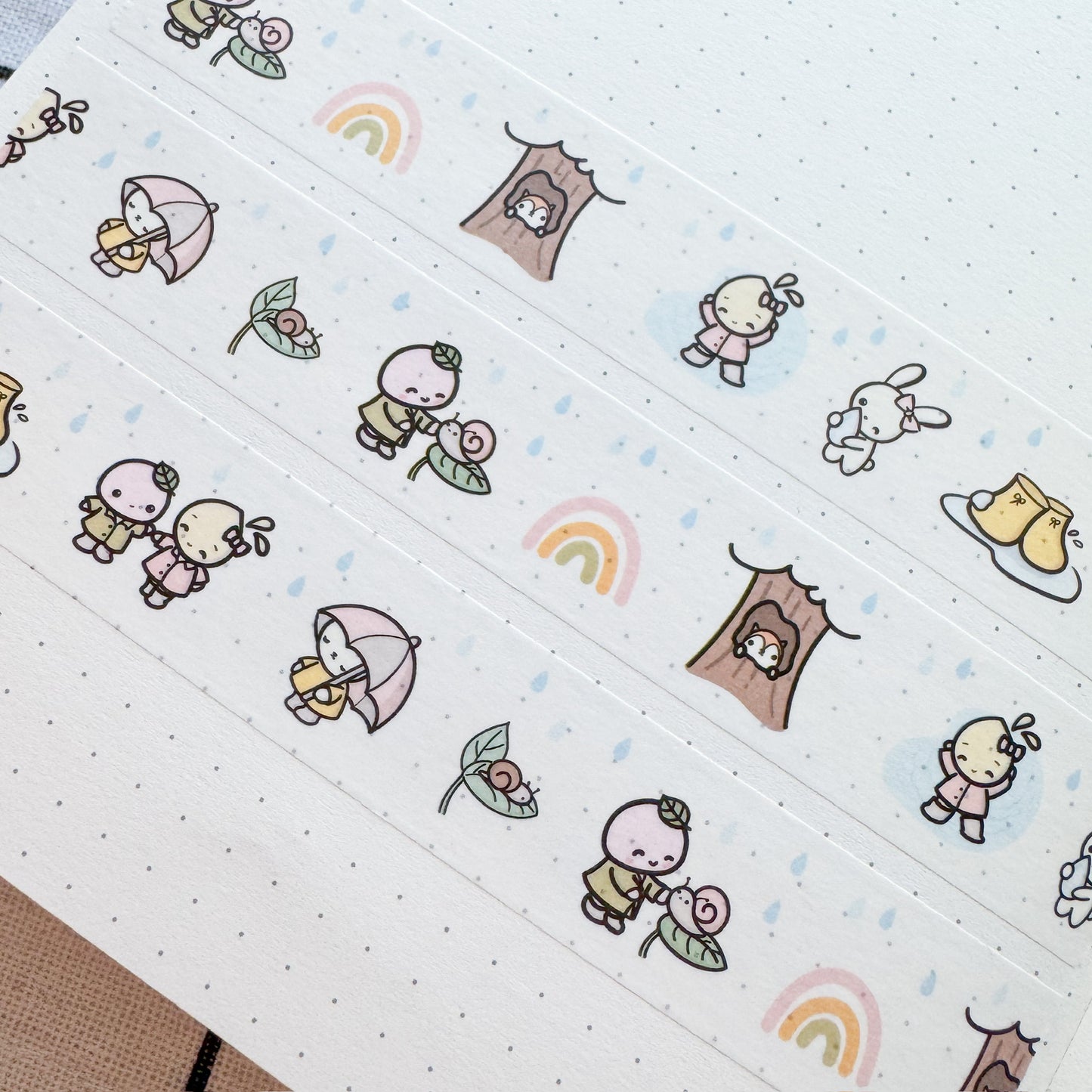 WT041 | Fun in the Rain Washi Tape | 20mm x 10m | Collab with @createwithpen