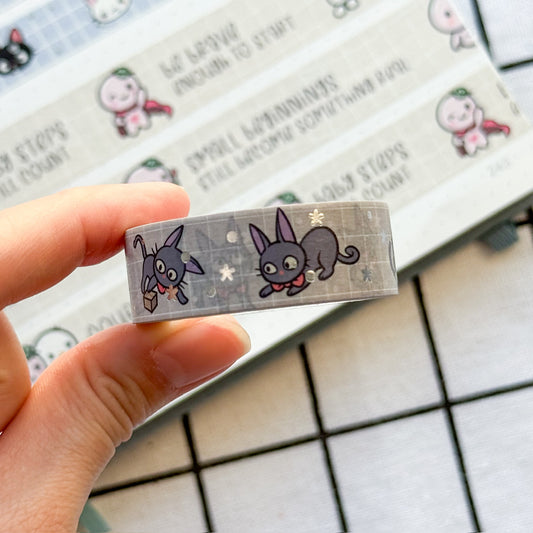 WT033 | Jiji's Delivery Washi Tape (Silver Foil) | 15mm x 10m