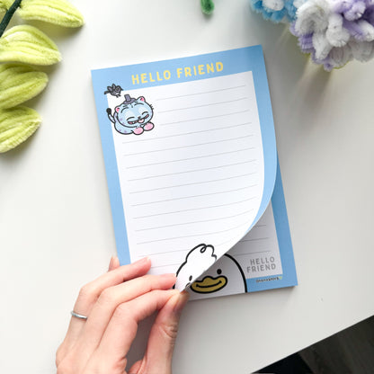 "Hello Friend" Tearaway Notepad - 5x7" | KDH