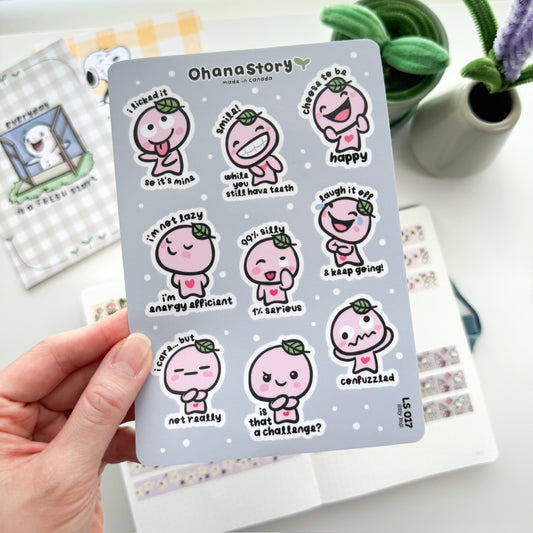 LS017 | Silly Buji Vinyl Sticker Sheet with Matte laminate