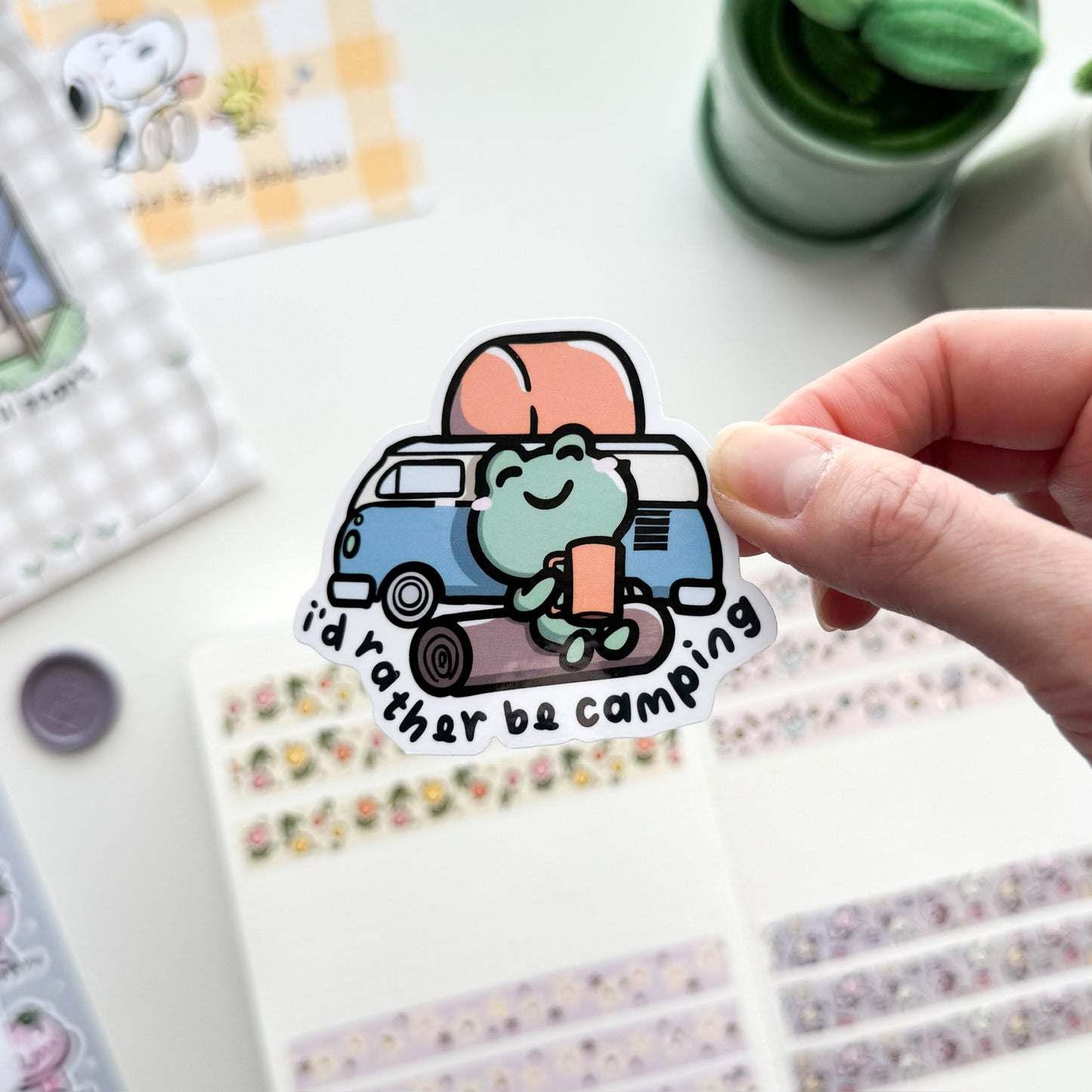 DC | "I'd Rather Be Camping" Die Cut Sticker