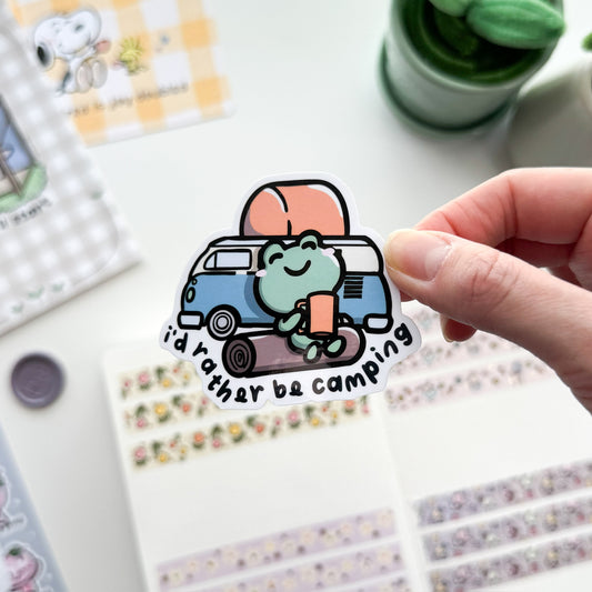 DC | "I'd Rather Be Camping" Die Cut Sticker