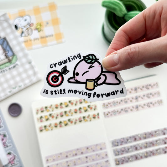 DC | "Crawling is still Moving Forward" Die Cut Sticker