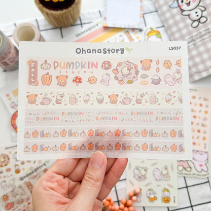 LS036 + LS037 | Fall Washi Tape Stickers - 2 sheets