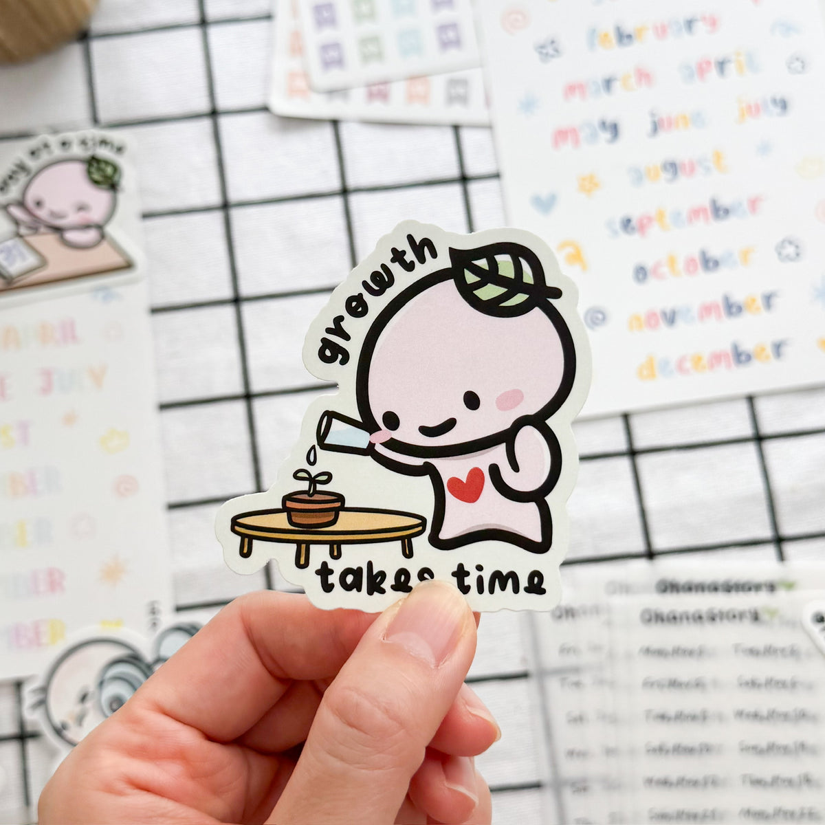 DC | Buji "Growth Takes Time" Die Cut Sticker