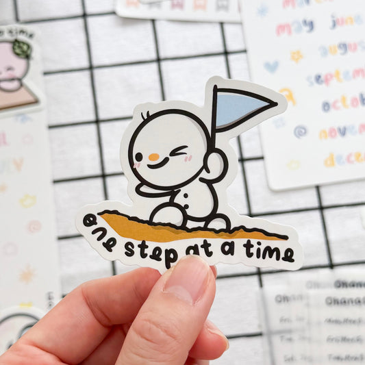 DC | Snomi "One Step At A Time" Die Cut Sticker