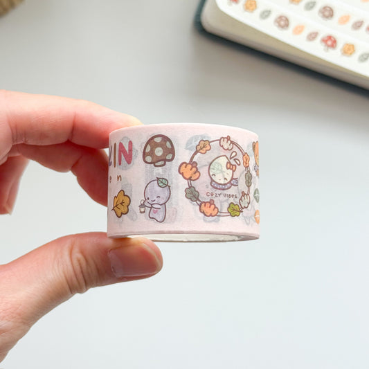 WT044 | Pumpkin Season Washi Tape | 30mm x 10m | Collab with @createwithpen