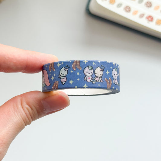 WT051 | Stargazing Night with Buji & Tinta Washi Tape | 15mm x 10m | Collab with @createwithpen