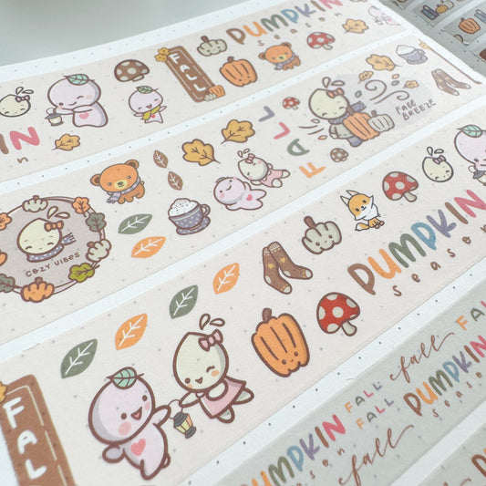 WT044 | Pumpkin Season Washi Tape | 30mm x 10m | Collab with @createwithpen