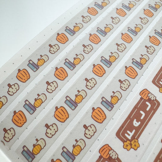 WT050 | Harvest Pumpkins Washi Tape | 10mm x 10m | Collab with @createwithpen